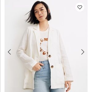 NWT MADEWELL  LINEN DORSET BLAZER